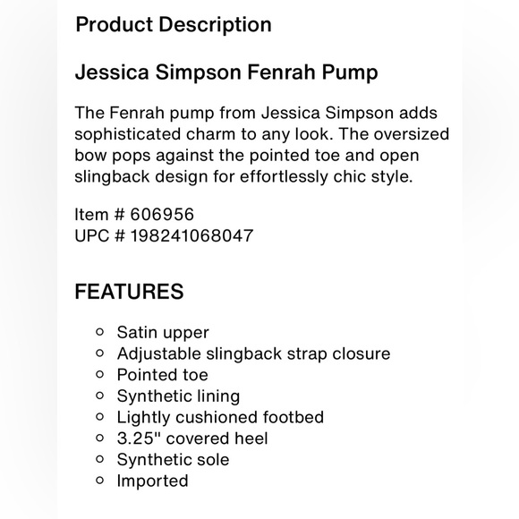 Jessica Simpson Black Bow Slingback Heels 9 EUC - Picture 5 of 6